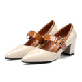 Elegant Block Pointed Toe High Heels,
