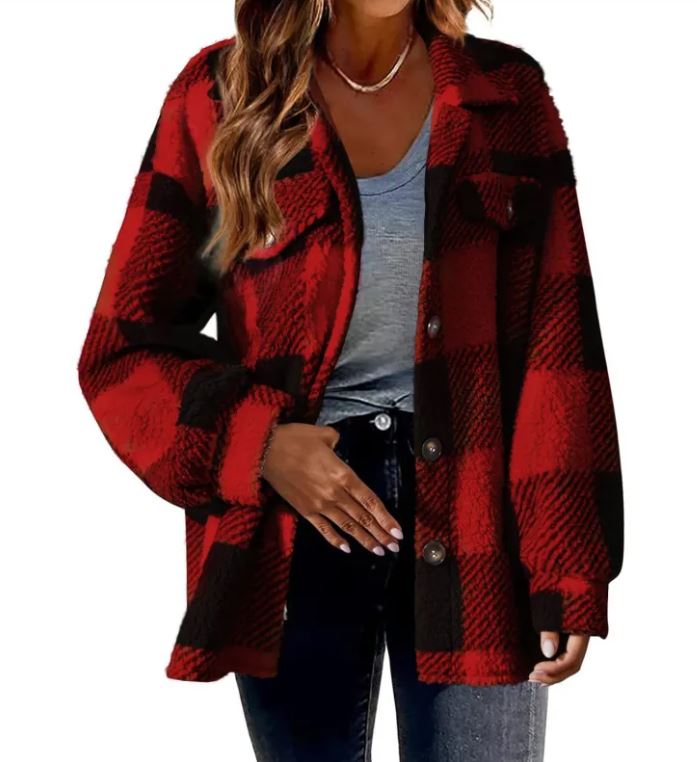 Luxury Plush Winter Jacket for Women – Warm & Stylish Button Coat ❄️🧥