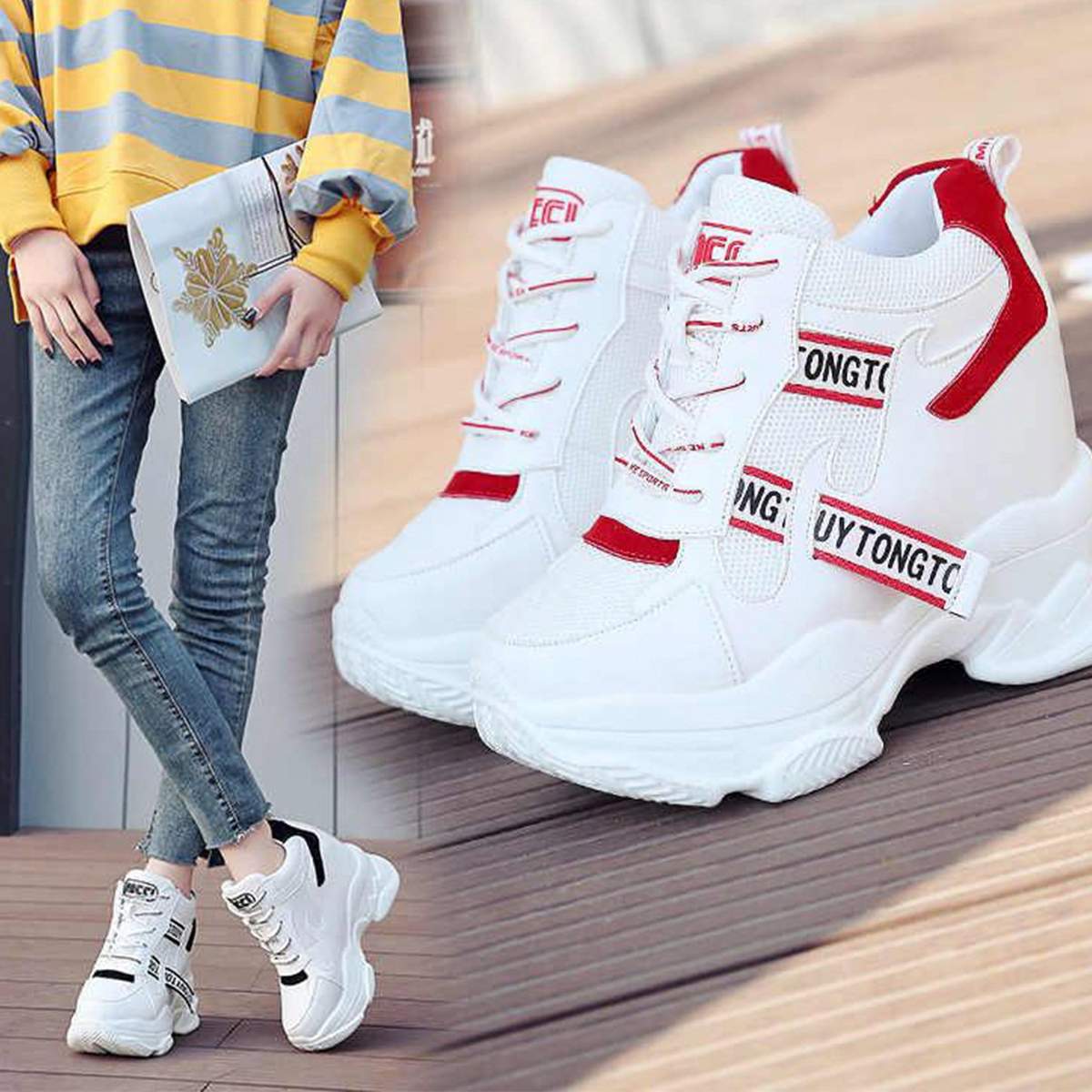 Stylish Platform Casual Sneakers
