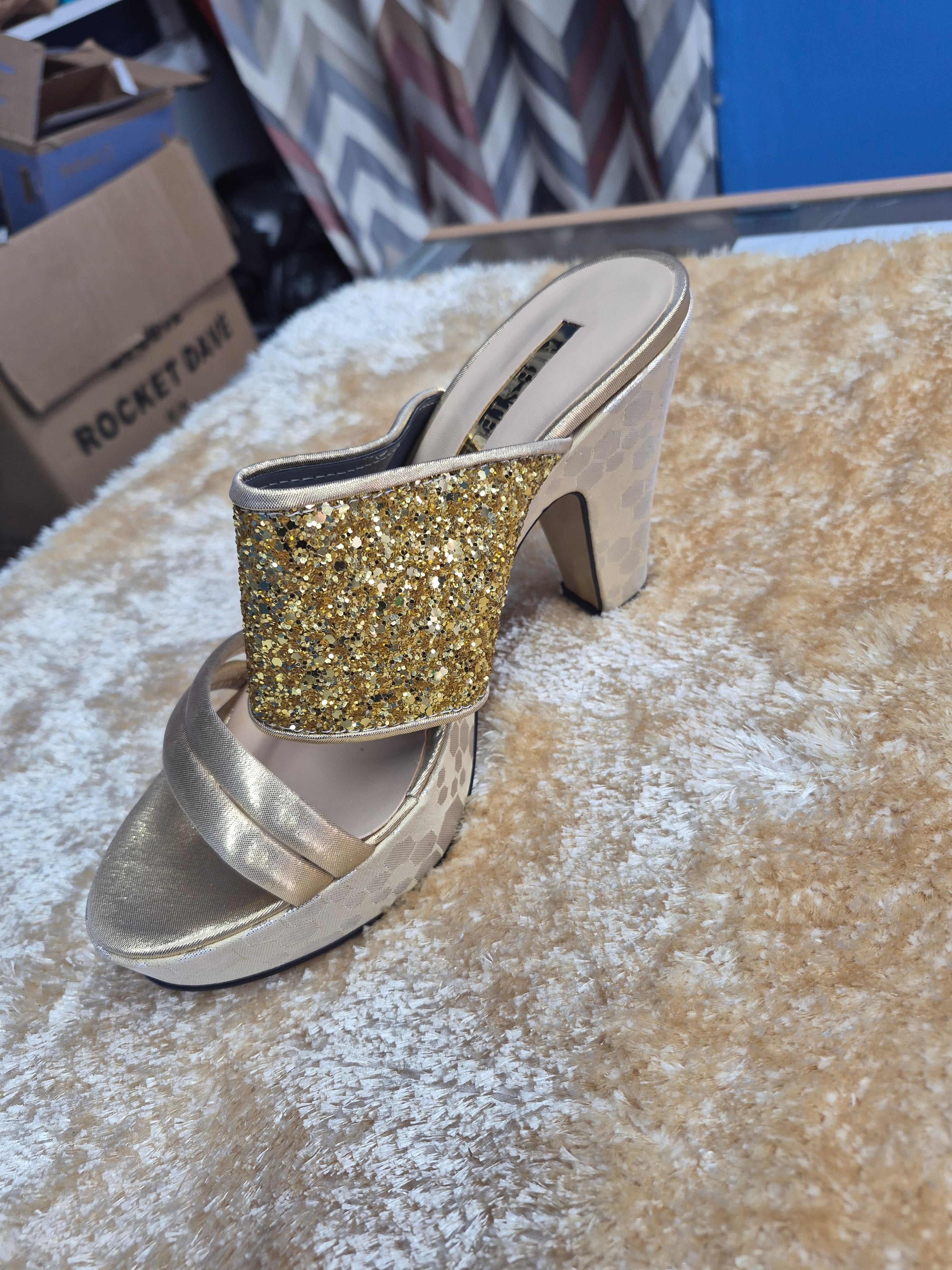 Elegant Italian Heel Sandals – Shine with Every Step