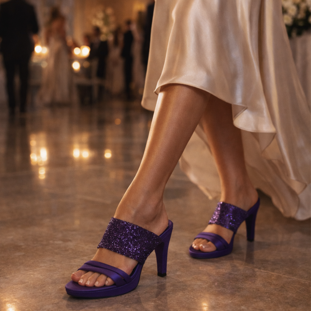 Elegant Italian Heel Sandals – Shine with Every Step
