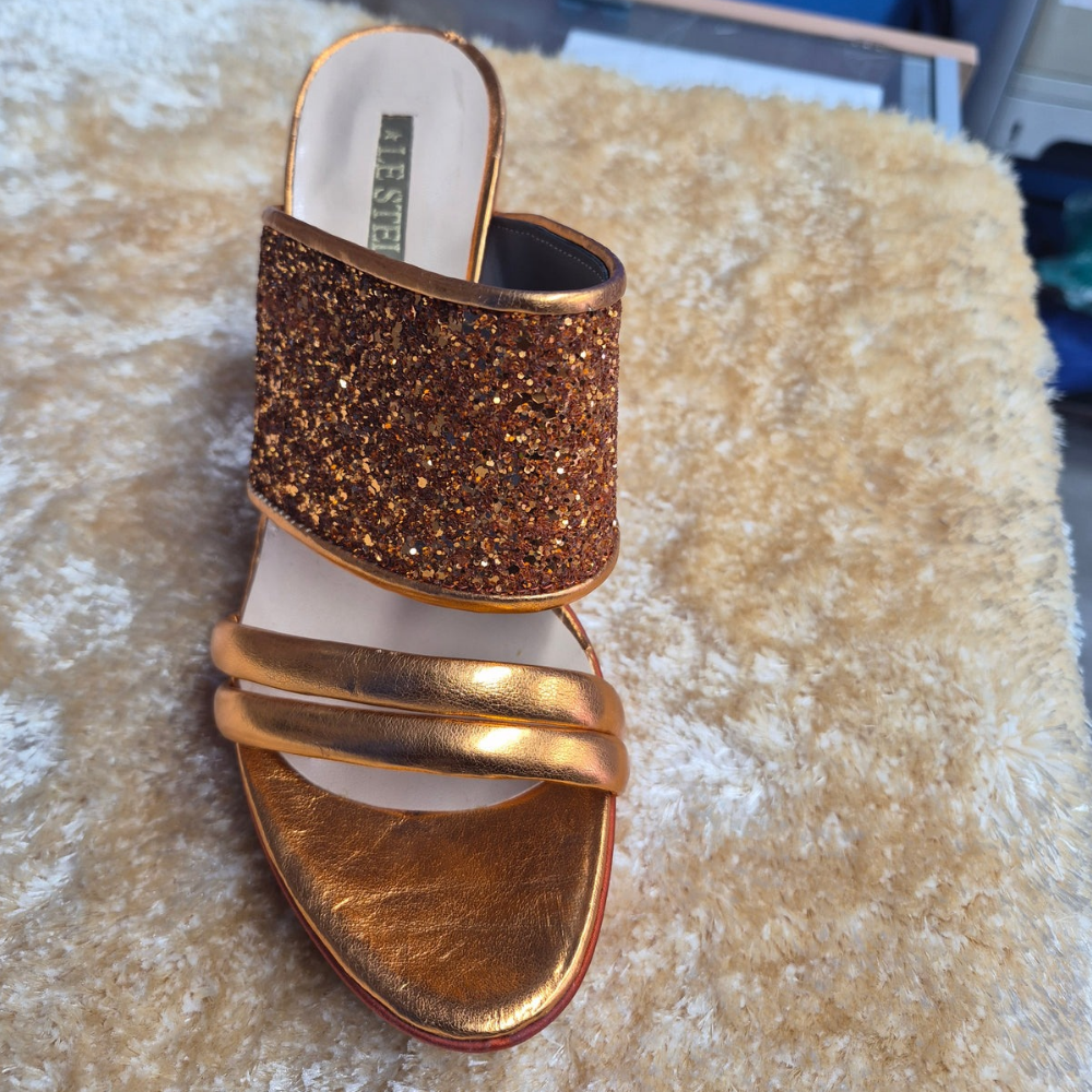 Elegant Italian Heel Sandals – Shine with Every Step