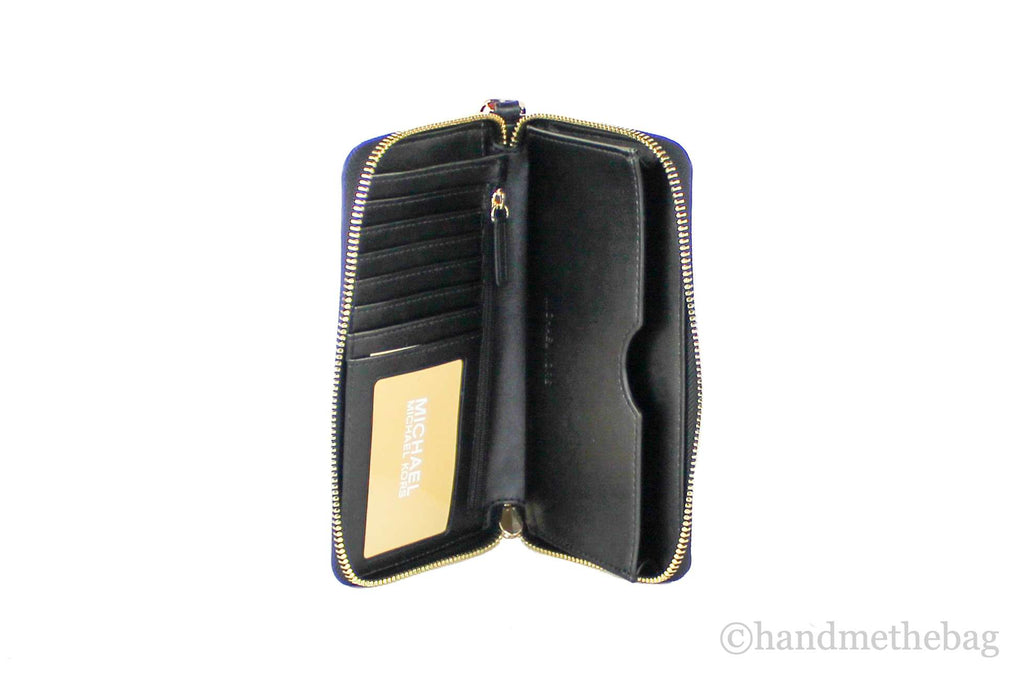 Luxury Leather Wristlet Wallet – Multi-Function Phone Case & Card Holder (Black & Gold) ✨👜