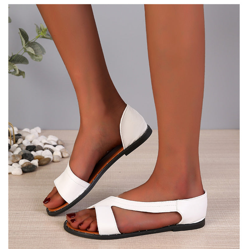 Elegant Women’s Flat Sandals – Comfortable Summer Slip-On Slides