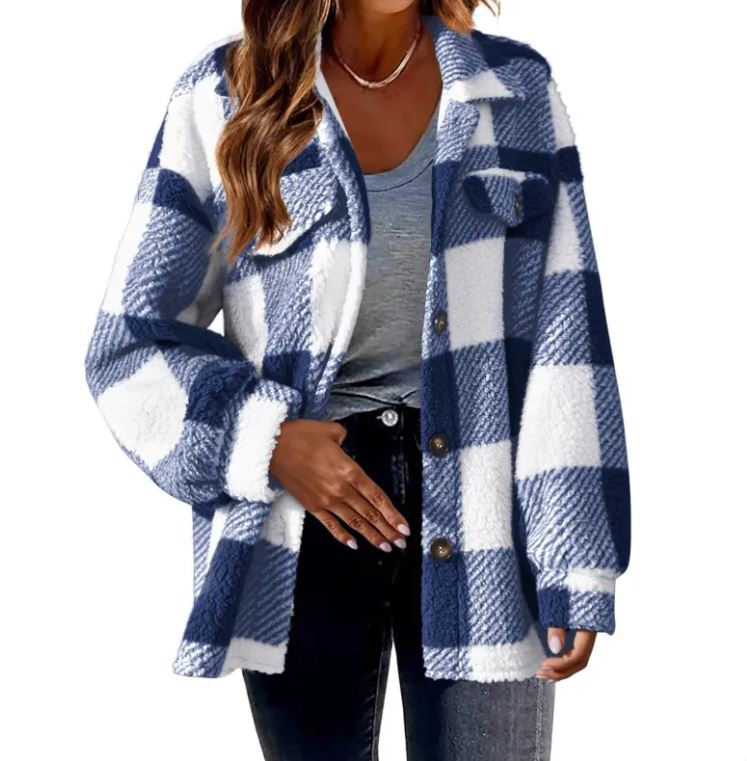 Luxury Plush Winter Jacket for Women – Warm & Stylish Button Coat ❄️🧥