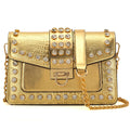 Elegant Croc-Print Chain Satchel Bag