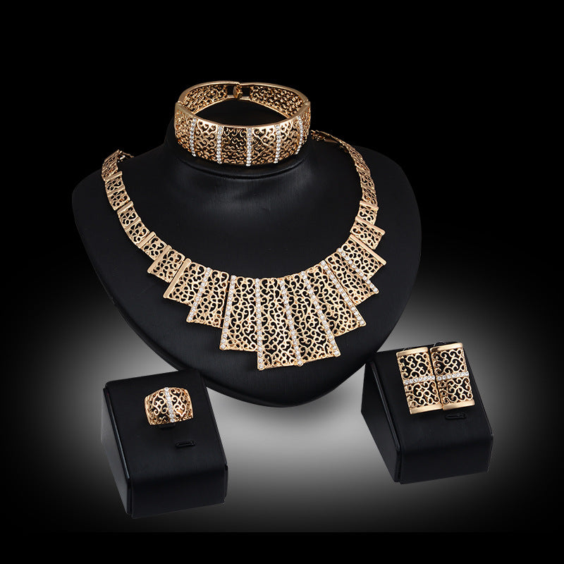 Elegant 4-Piece Bridal Jewelry Set – Wedding Collection