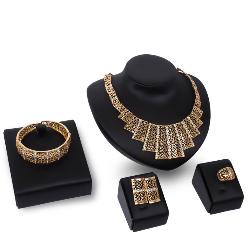 Elegant 4-Piece Bridal Jewelry Set – Wedding Collection