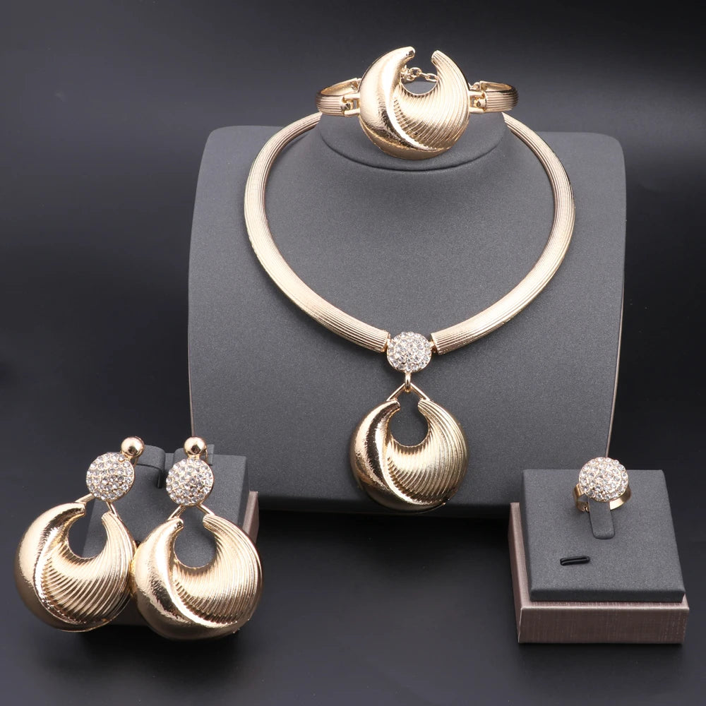 Elegant Crystal Necklace Set