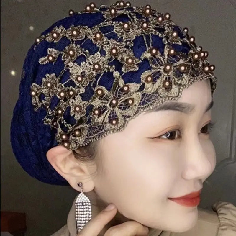 Elegant Beaded Headwrap Scarf