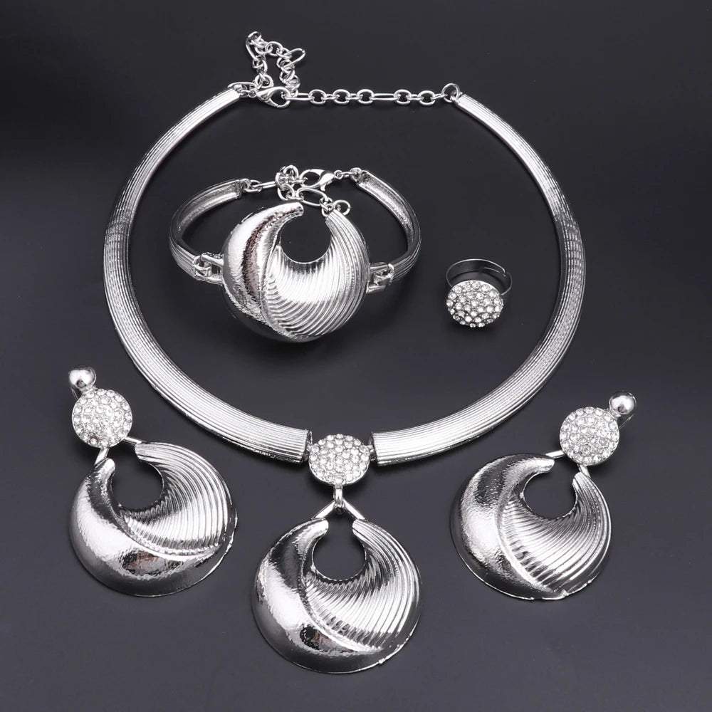 Elegant Crystal Necklace Set