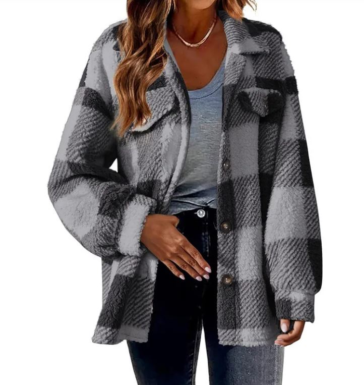 Luxury Plush Winter Jacket for Women – Warm & Stylish Button Coat ❄️🧥
