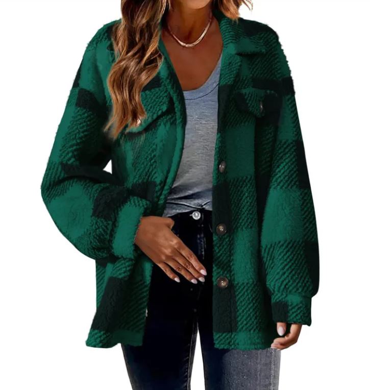 Luxury Plush Winter Jacket for Women – Warm & Stylish Button Coat ❄️🧥