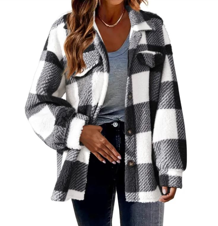 Luxury Plush Winter Jacket for Women – Warm & Stylish Button Coat ❄️🧥