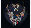 Luxury Colorful Crystal Jewelry Set – Necklace & Earrings