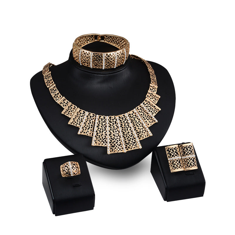 Elegant 4-Piece Bridal Jewelry Set – Wedding Collection