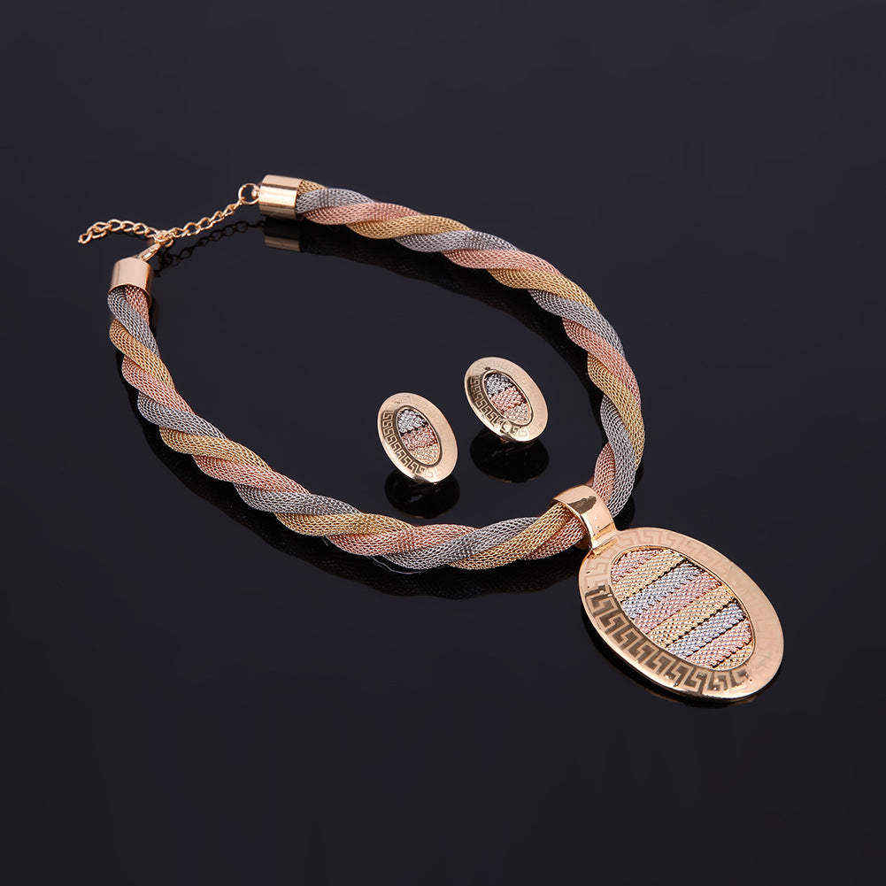 Luxury 4-Piece Bridal Jewelry Set – Necklace & Earrings
