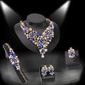 Luxury Crystal Bridal Jewelry Set – Necklace, Earrings & Bracelet